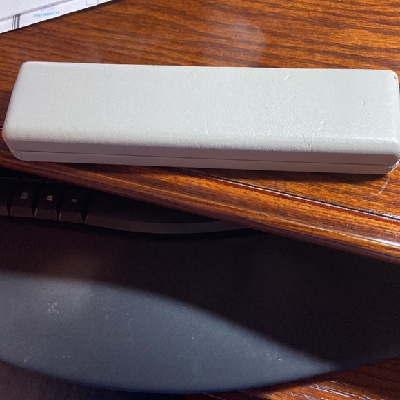 7” gold over silver bracelet. Small diamond chips throughout. Very pretty. - Picture 6 of 7